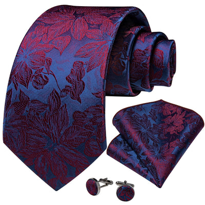 Fioletowy krawat w kwiaty