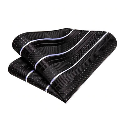 Czarno-biały krawat w kropki