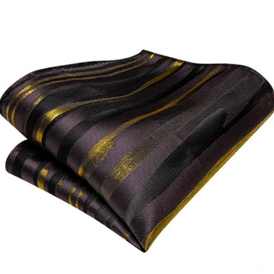 Krawat w czarno-żółte paski