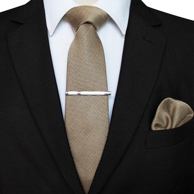 Beżowy Wełniany Krawat