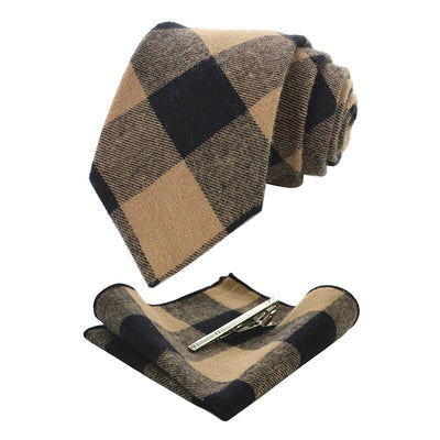 Khaki I Czarny Krawat