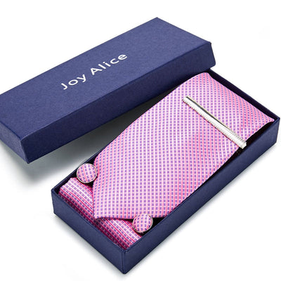 Męski różowy krawat