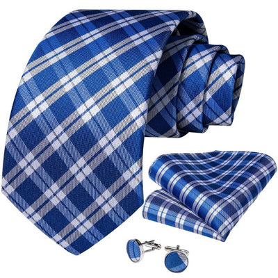 Niebieski szkocki krawat