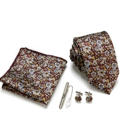 Męski krawat w kwiaty