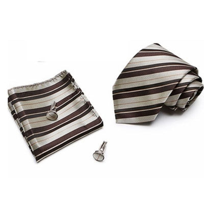 Brązowy I Beżowy Krawat