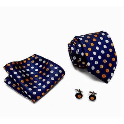 Niebieski krawat w kropki