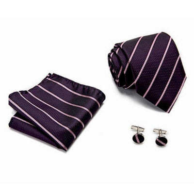 Fioletowy Jedwabny Krawat