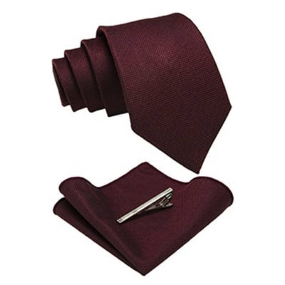 Krawat w kolorze ciemnego burgunda