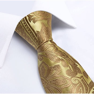 Złoty krawat ślubny