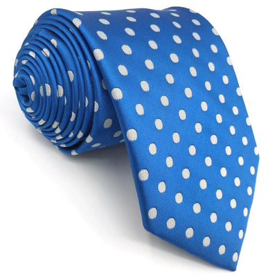 Niebieski krawat w kropki