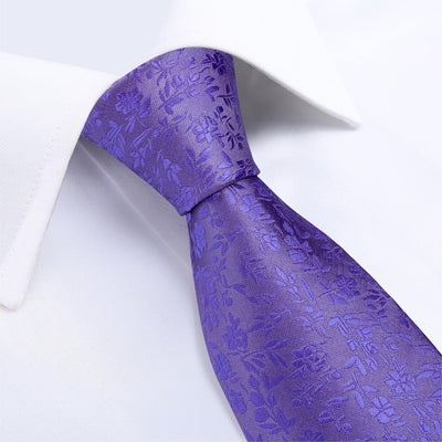 Fioletowy krawat damski