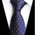 Granatowy krawat w turkusową kropkę