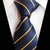 Granatowy krawat w żółte paski