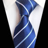 Krawat w kolorze oceanu w niebiesko-białe paski
