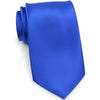 Satynowy krawat w kolorze królewskiego błękitu