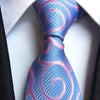 Błękitny krawat w różane wzory