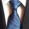 Niebieski krawat w mini paski