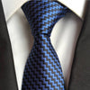 Niebieski krawat z czarnymi paskami Z