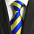 Krawat w niebiesko-żółte paski