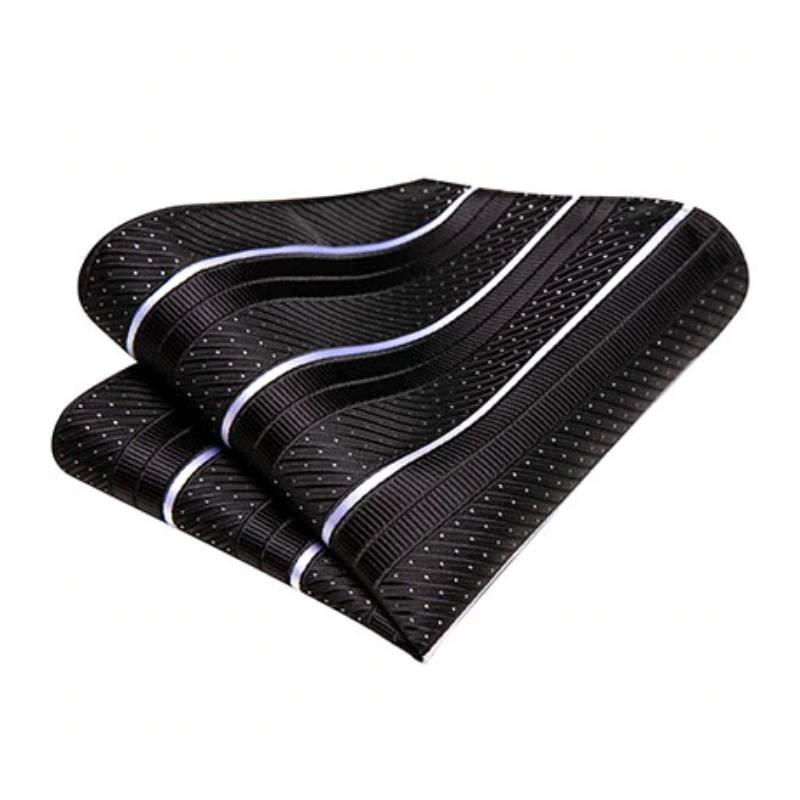 Czarno-biały krawat w kropki