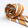 Pomarańczowy krawat w paski