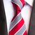 Krawat w czerwono-szare paski