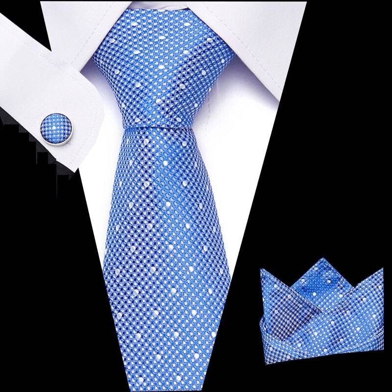 Niebieski jedwabny krawat