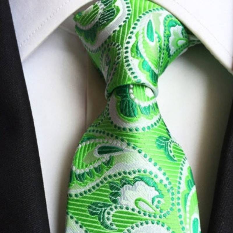 Kaszmirowy zielony krawat
