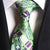 Jasnozielony krawat w paski paisley i fiołkoworóżowy
