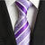 Fioletowy krawat w fioletowe paski