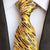 Żółty wzorzysty krawat