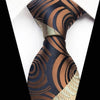 Brązowy spiralny krawat i beżowy pasek