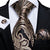 Czarno-srebrny krawat we wzór paisley