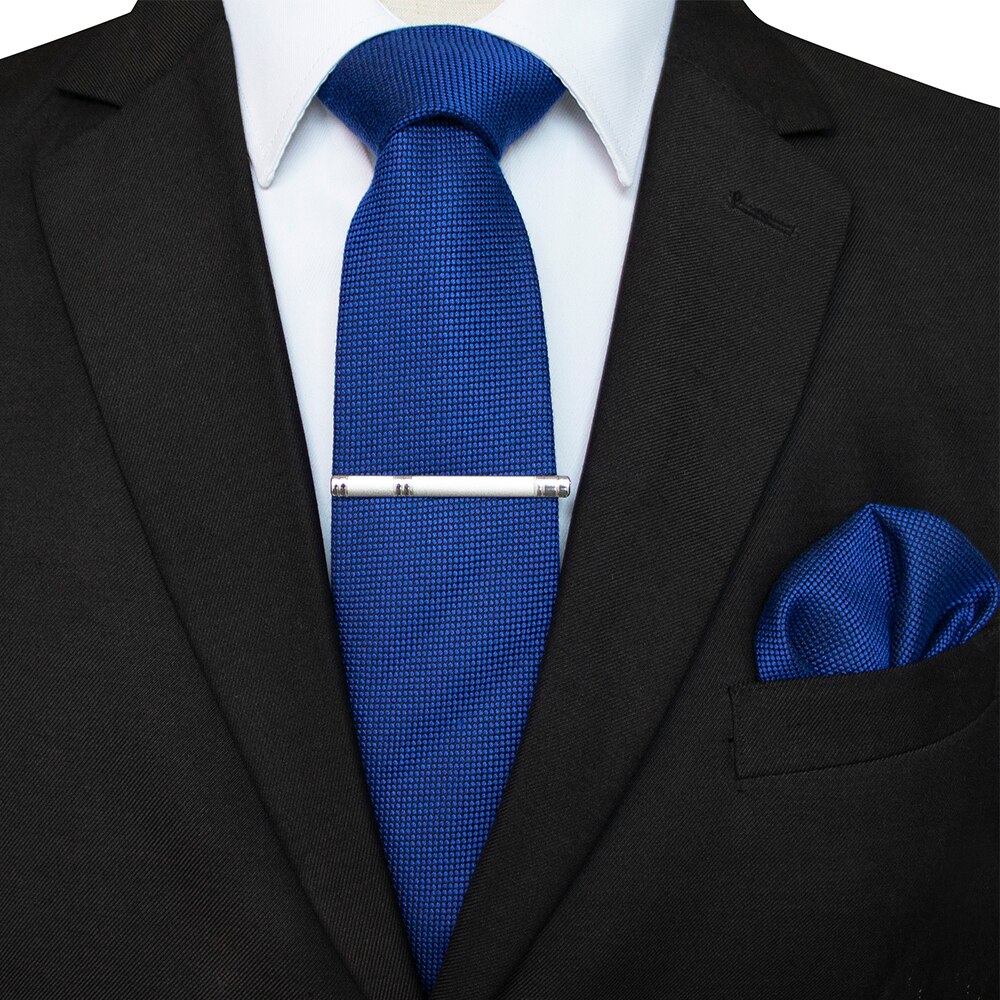 Niebieski wełniany krawat