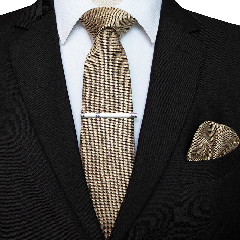 Beżowy Wełniany Krawat