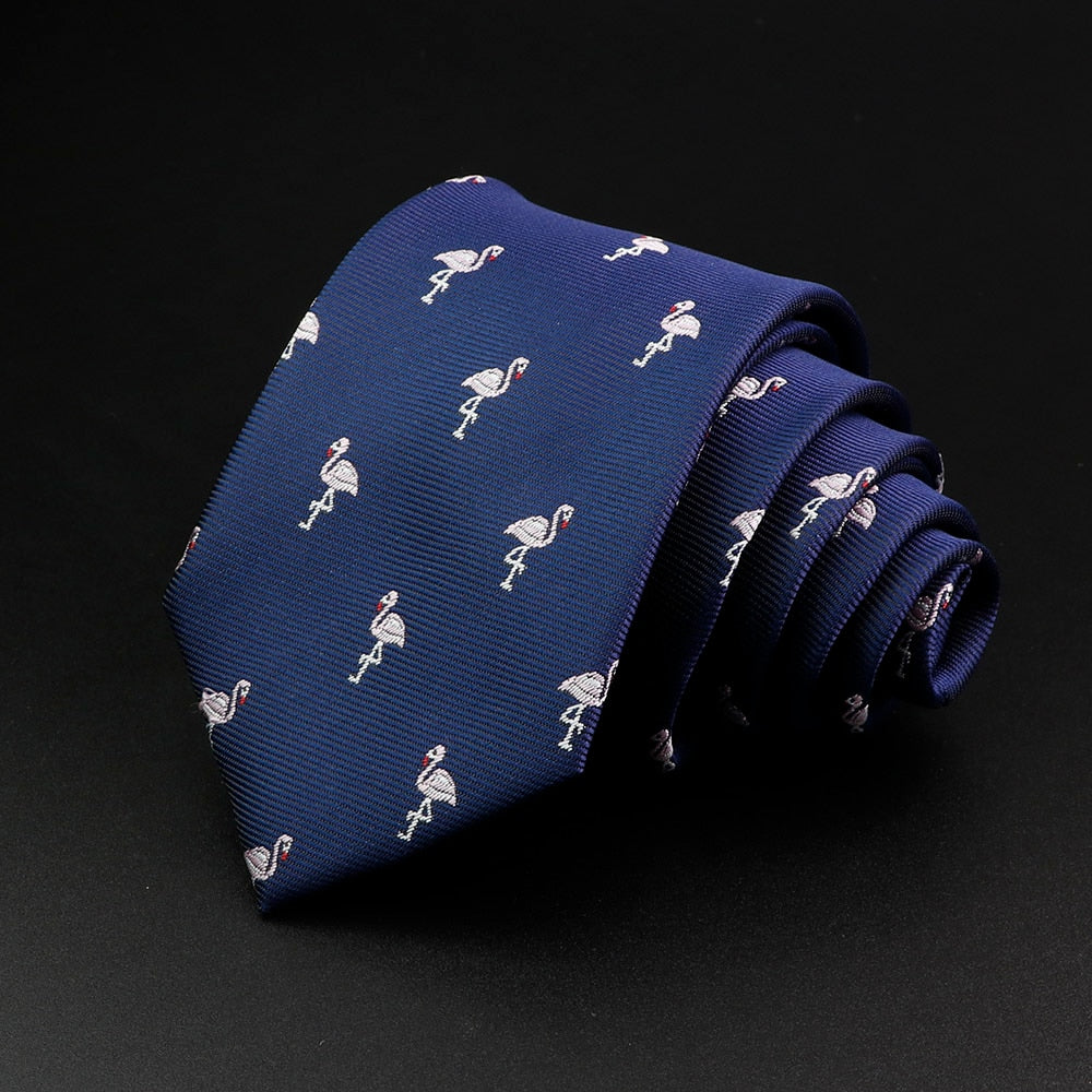 Krawat w kształcie flaminga
