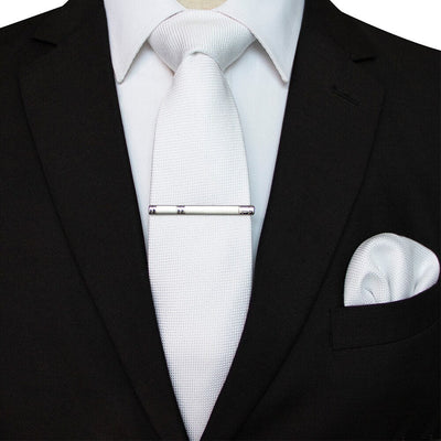 Biały wełniany krawat