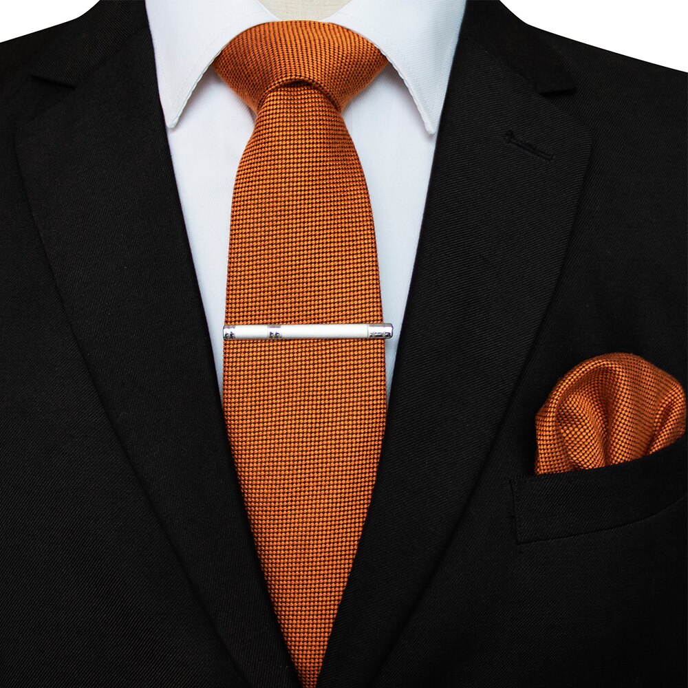 Pomarańczowy Wełniany Krawat