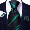 Czarny I Zielony Krawat