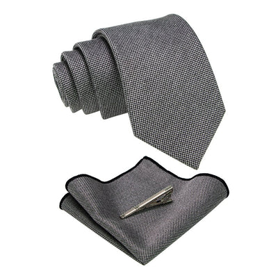 Szary wełniany krawat