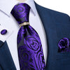 Fioletowy krawat z kaszmiru