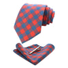 Krawat w czerwono-niebieską kratkę