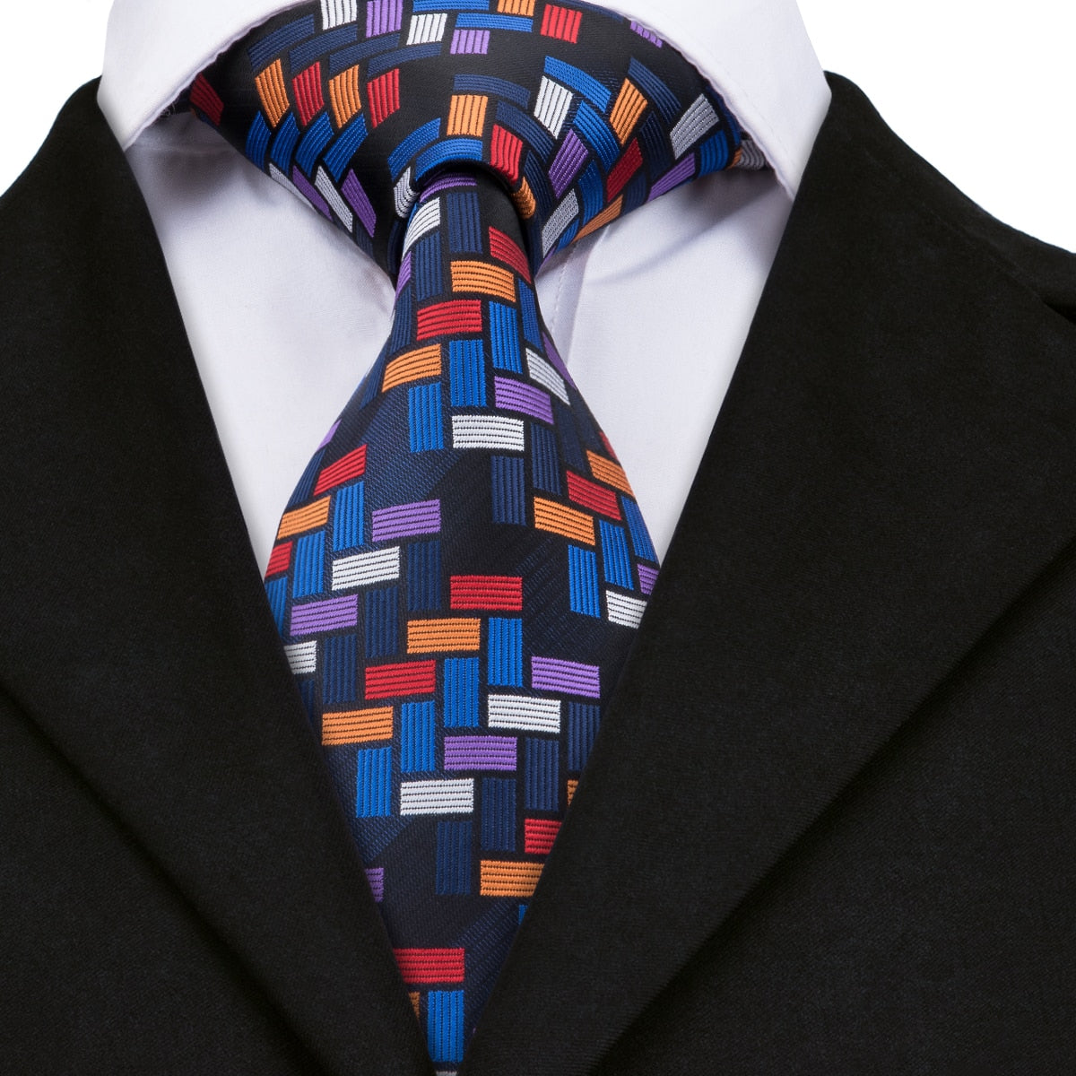 Wielobarwny kwadratowy krawat