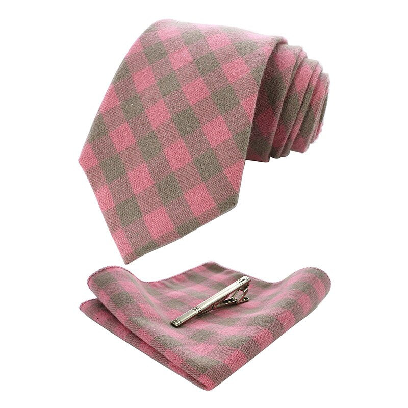 Różowy I Szary Krawat