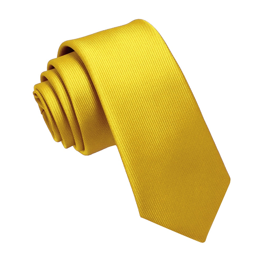 Wąski żółty krawat