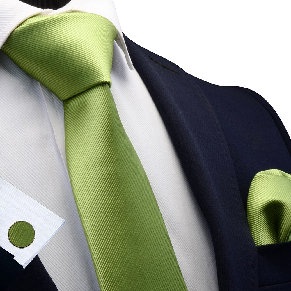 Anyżowy zielony krawat dla mężczyzn