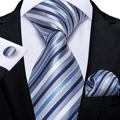 Niebiesko-szary krawat