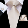 Biało-beżowy krawat