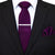 Fioletowy wełniany krawat
