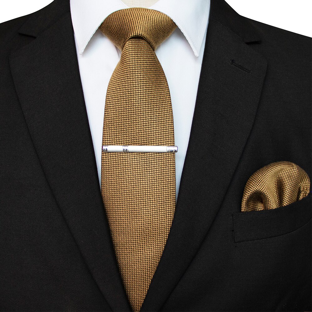 Wełniany krawat w kolorze wielbłądziej